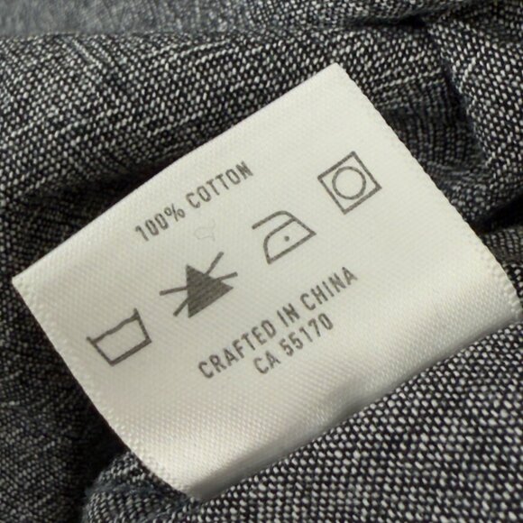 FRANK & OAK 100% Cotton Heather Gray Button-Down Shirt Size S - Picture 8 of 9